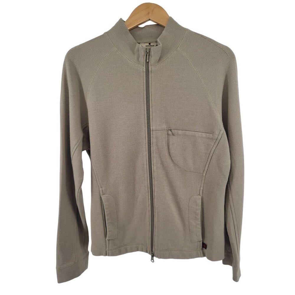 Woolrich Womens Full-Zip Knit Jacket Beige L‎